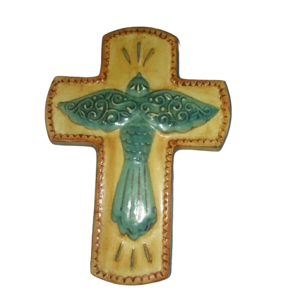 Ceramic Bird Cross